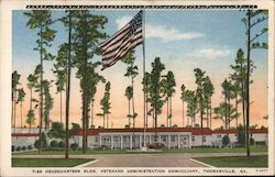 Headquarters Building, Veterans Administration Domiciliary Thomasville, GA Postcard Postcard Postcard