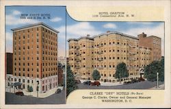 The Hotel Grafton & New Ebbitt Hotel Postcard