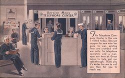 WWII Telephone Center Postcard