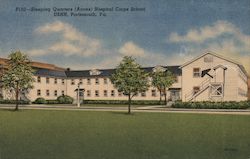 Sleeping Quarters (Annex) Hospital Corps School USNH Postcard