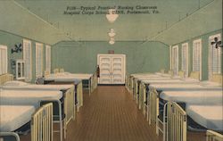 Typical Practical Nursing Classroom, Hospital Corps School, USNH Postcard