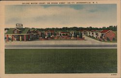 Deluxe Motor Court Jacksonville, NC Postcard Postcard Postcard
