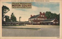 George Washington Motor Court - One of America's fine courts Postcard