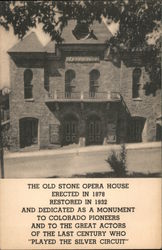 The Old Stone Opera House Postcard