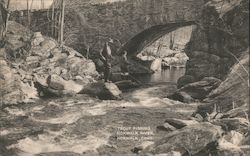 Trout Fishing, Norwalk River Postcard