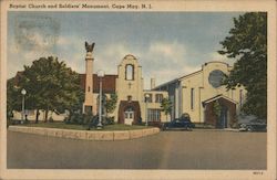Baptist Church and Soldiers' Monument Postcard