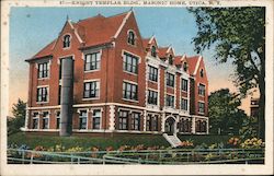 Knight Templar Bldg, Masonic Home Utica, NY Postcard Postcard Postcard