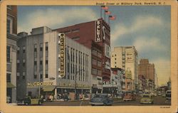 Broad Street at Military Park Postcard