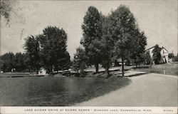 Lake Shore Drive at Shore Acres, Diamond Lake Cassopolis, MI Postcard Postcard Postcard