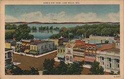 Bird's Eye View Lake Mills, WI Postcard Postcard Postcard