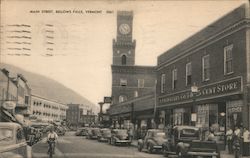 Main Street Bellows Falls, VT Postcard Postcard Postcard