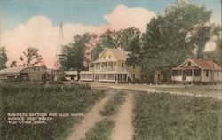 Business Section and Club House, Hawks Nest Beach Postcard