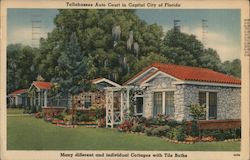 Tallahassee Auto Court Florida Postcard Postcard Postcard