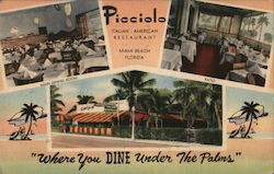 Picciolo Italiam-American Restaurant Miami Beach, FL Postcard Postcard Postcard
