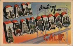 Greetings From San Francisco Postcard