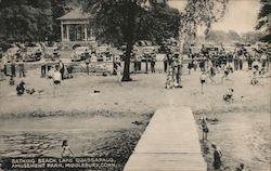 Bathing Beach, Lake Quassapaug, Amusement Park Middlebury, CT Postcard Postcard Postcard