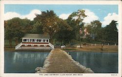 The Lake Hayward Club House and Dock Old Lyme, CT Postcard Postcard Postcard