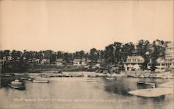 Boat Basin, Point O'Woods Beach South Lyme, CT Postcard Postcard Postcard