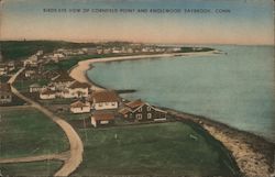 Birds-Eye View of Cornfield Point and Knollwood Postcard