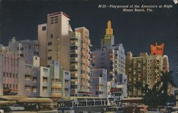 Playground of the America's at Night Postcard