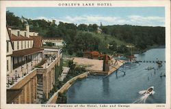 Gorley's Lake hotel Uniontown, PA Postcard Postcard Postcard