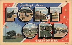 Greetings from Fort Ord California Postcard Postcard Postcard