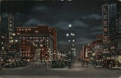 Canal Street at Night Postcard