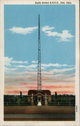 Radio Station K.A.D.A. Postcard