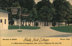 Shady Nook Cottages Loogootee, IN Postcard Postcard Postcard