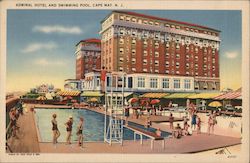 Admiral Hotel and Swimming Pool Postcard