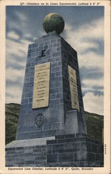 Equatorial Line Obelisc Postcard