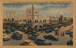 The Foreign Club Building and Hotel Postcard