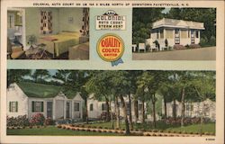 Colonial Auto Court Postcard