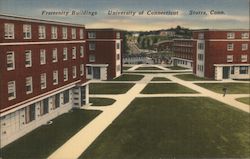 Fraternity Buildings, University of Connecticut Storrs, CT Postcard Postcard Postcard