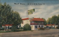 Motel Fresno Postcard