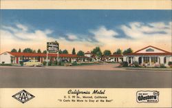 California Motel Postcard