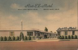 Rest-El-Motel South Gate, CA Postcard Postcard Postcard