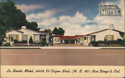 La Siesta Motel Postcard