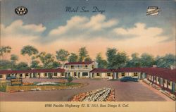 Motel San Diego California Postcard Postcard Postcard