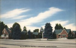 Blue Spruce Motel Spokane, WA Postcard Postcard Postcard