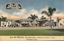 Sea Air Motel & Luncheonette Postcard