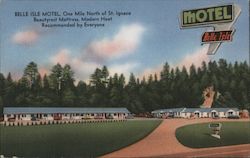 Belle Isle Motel Postcard