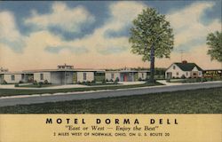 Motel Dorma Dell Norwalk, OH Postcard Postcard Postcard