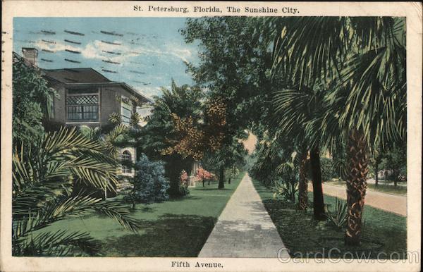 Fifth Avenue, The Sunshine City St. Petersburg Florida
