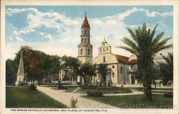 The Roman Catholic Cathedral and Plaza St. Augustine Florida