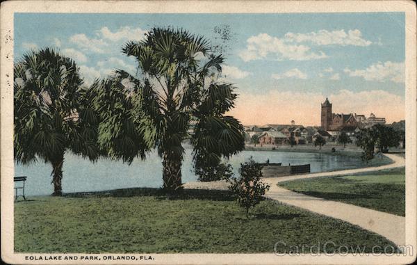 Eola Lake and Park Orlando Florida