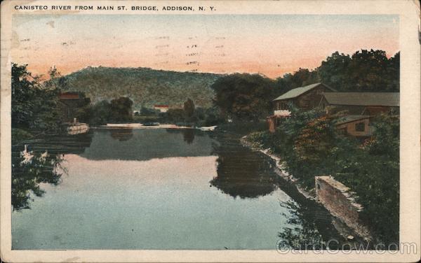 Canisteo River from Main St. Bridge Addison New York