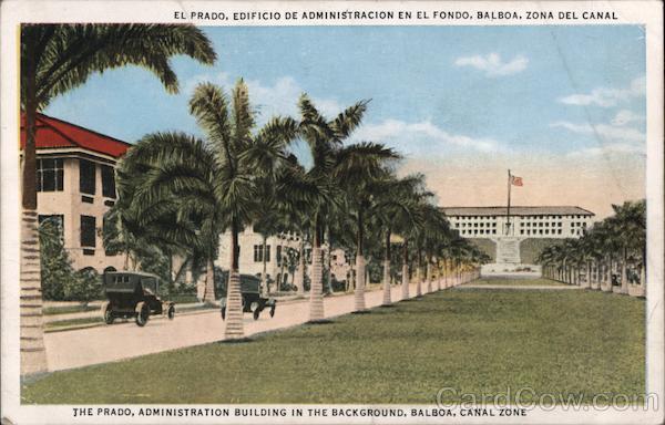 The Prado, Administration Building in the Background Balboa CZ Panama