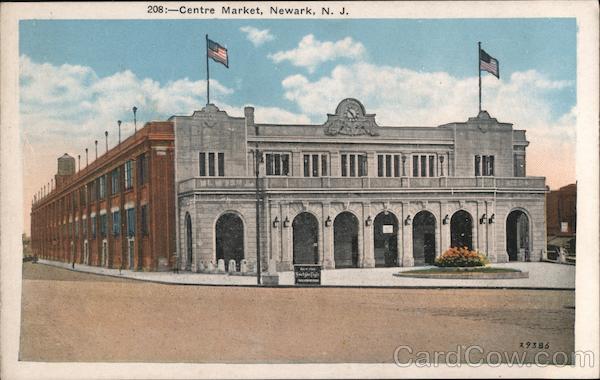 Centre Market Newark, NJ Postcard