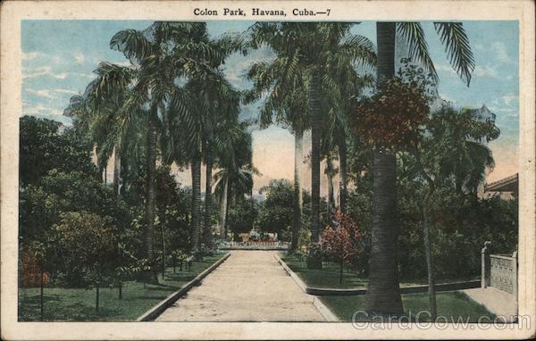 View of Colon Park Havana Cuba